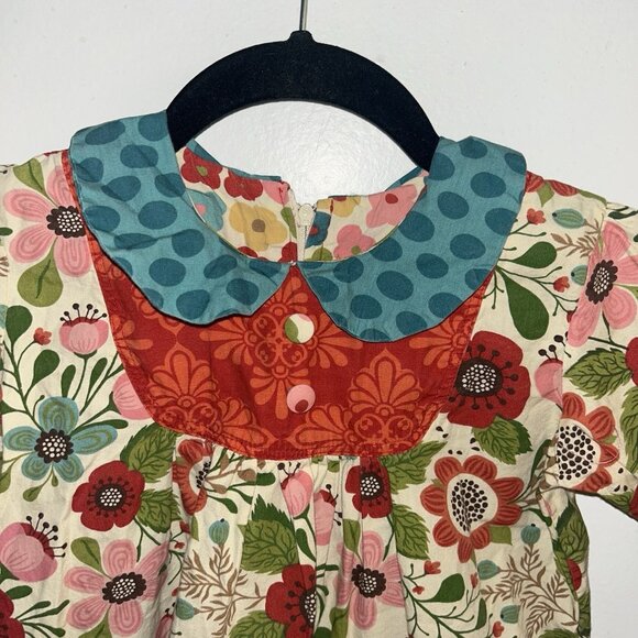 Jelly The Pug Multicolor Floral Long Sleeve Christina Dress Size 4T - Picture 3 of 8